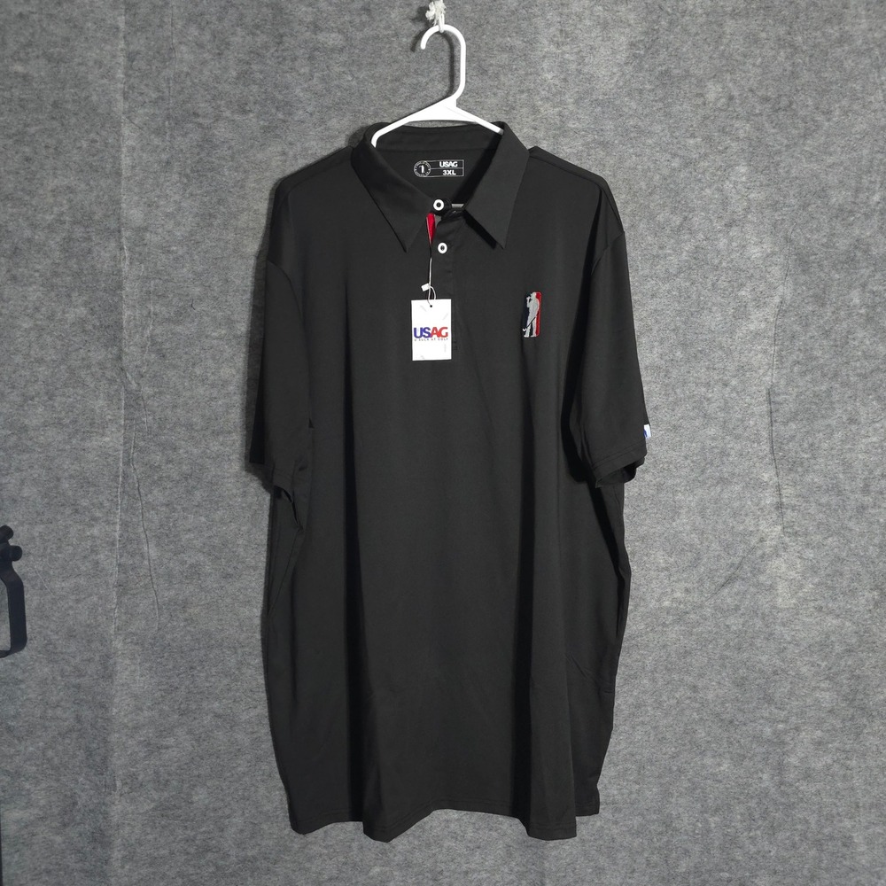 USAG U Suck At Golf Polo Men 3XL Black Embroidered Logo Short Sleeve Performance
